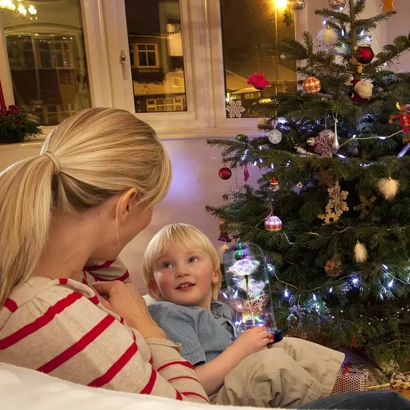 Enchanting LED Rose in Glass Dome - Perfect Gift for Mother's Day, Weddings, Valentine's & More