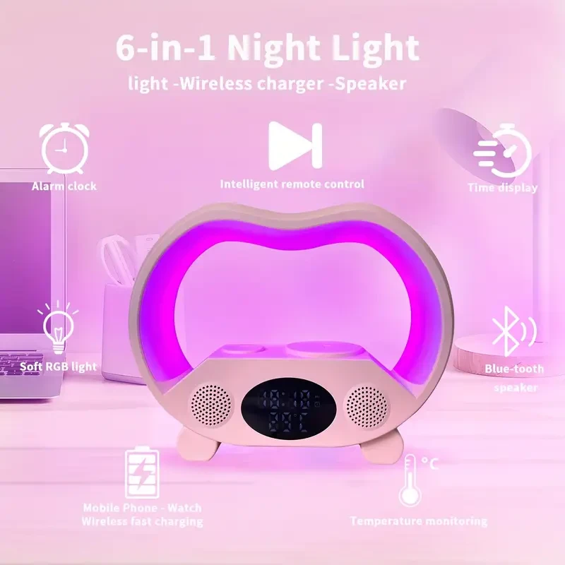 6 In 1 Wireless Charging Night Light