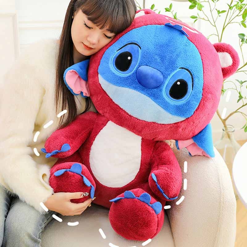 Giant Size Plush Stitch Pikachu Doll  Soft Stuffed Animal Pillow, Strawberry Bear Plush Toys, Perfect Gift for All Ages