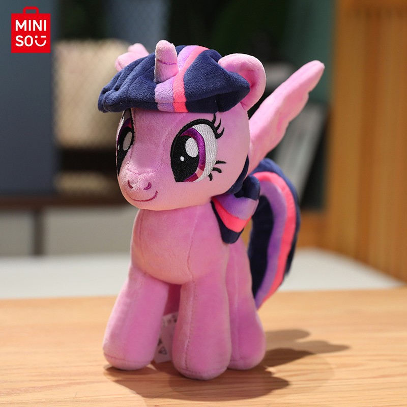 MINISO My Little Pony Anime Plush Doll Toys  Prototype Cartoon Pinkie Pie and Fluttershy Soft Doll Throw Pillow, Perfect Children's Gift