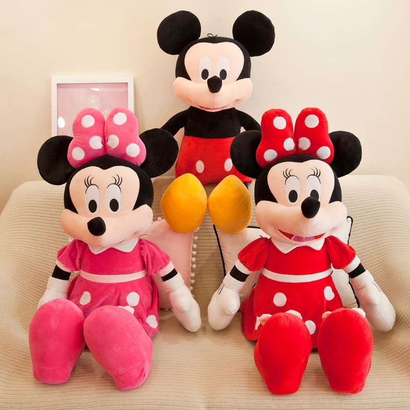 35cm Disney Mickey Mouse Plush Toys Kawaii Anime Mickey Minnie Stuffed Plush Models, Decoration Dolls for Kids, Birthday Gift