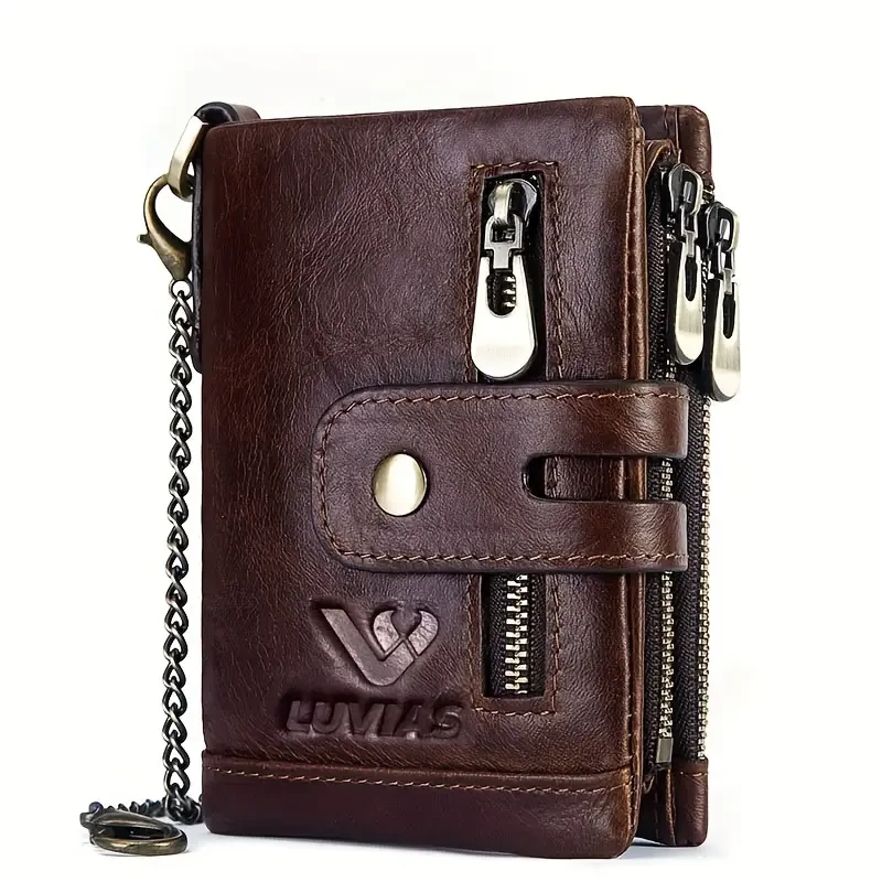 Men's Retro Top Layer Cowhide Minimalist And Stylish Wallet