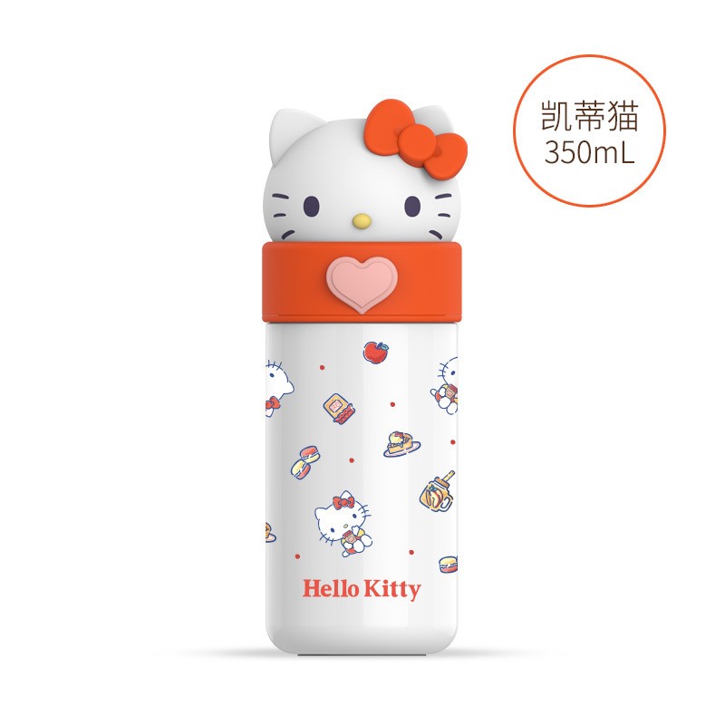 Sanrio Hello Kitty Water Cup 350ML  Kawaii My Melody Thermos Cup, Anime Cartoon Kuromi Juice Cup, Insulated Water Bottle for Kids