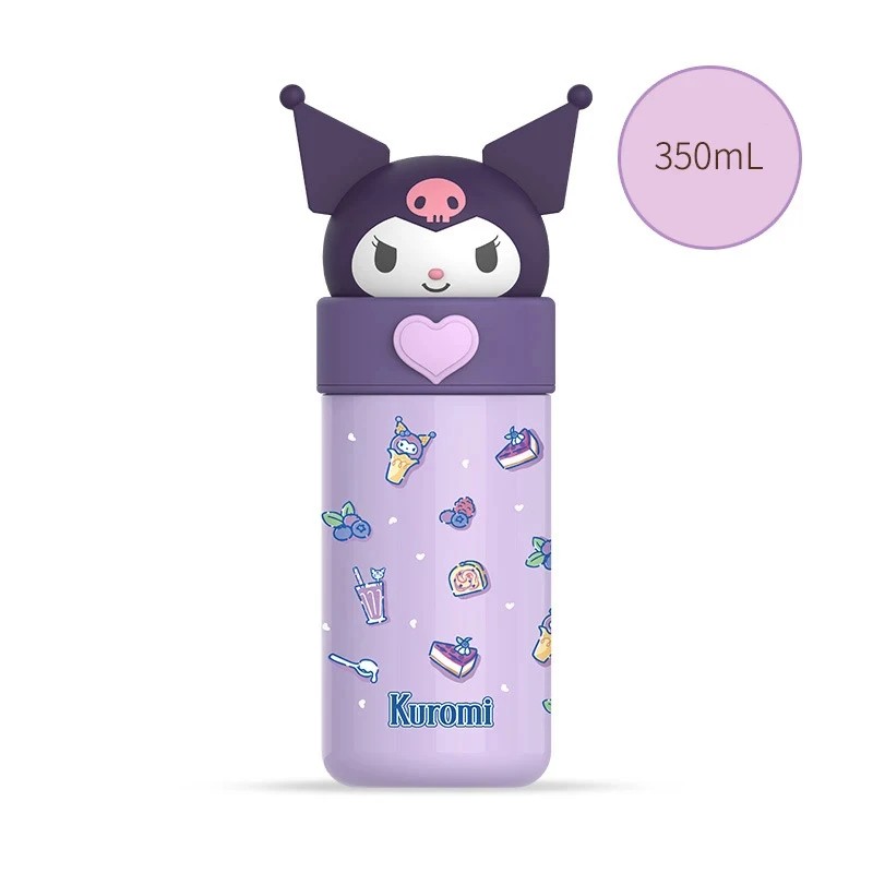 Miniso Hello Kitty Cinnamoroll Kuromi Stainless Steel 316 Thermos Water Bottle  Vacuum Termo Kids Vacuum Flask Bottle Tumbler