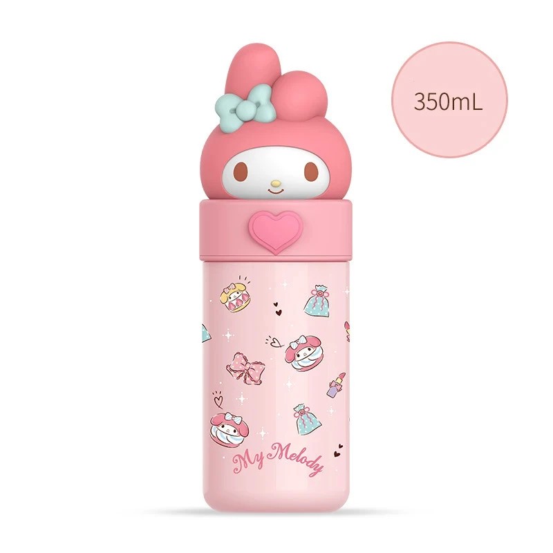 Miniso Hello Kitty Cinnamoroll Kuromi Stainless Steel 316 Thermos Water Bottle  Vacuum Termo Kids Vacuum Flask Bottle Tumbler
