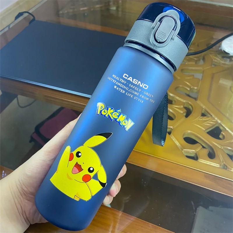 MINISO Pikachu 560ml Direct Drinking Water Bottle Large Capacity Portable Coffee Cup, Leak Proof, Durable Cartoon Cute Hydroflask