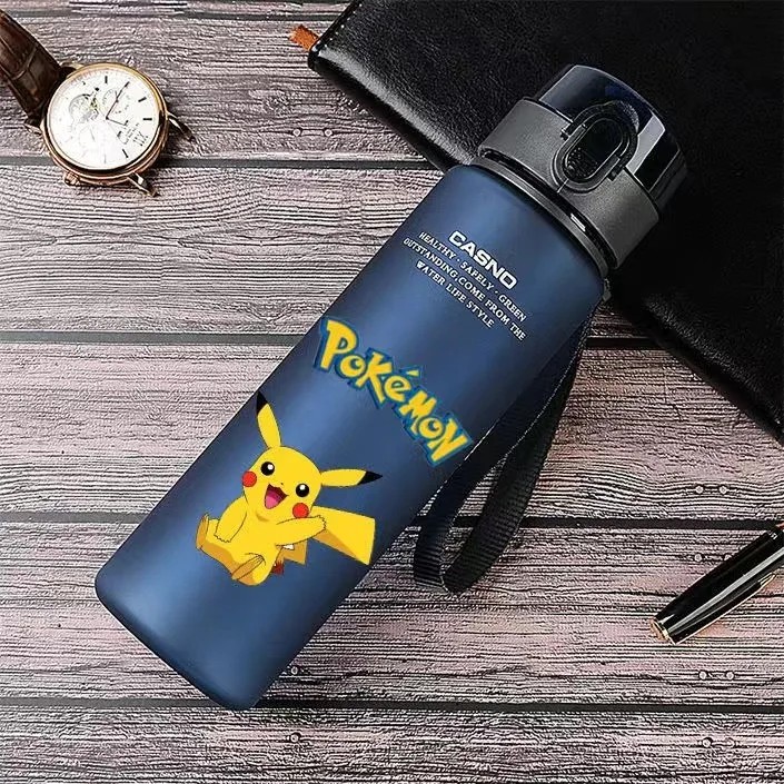 MINISO Pikachu 560ml Direct Drinking Water Bottle Large Capacity Portable Coffee Cup, Leak Proof, Durable Cartoon Cute Hydroflask