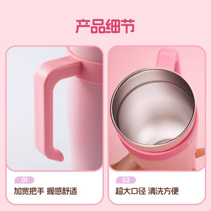 MINISO Loopy Series Jumbo Large Capacity Straw Cup Cute Cug for Girls, Stainless Steel High Color Value, 1.6L Capacity