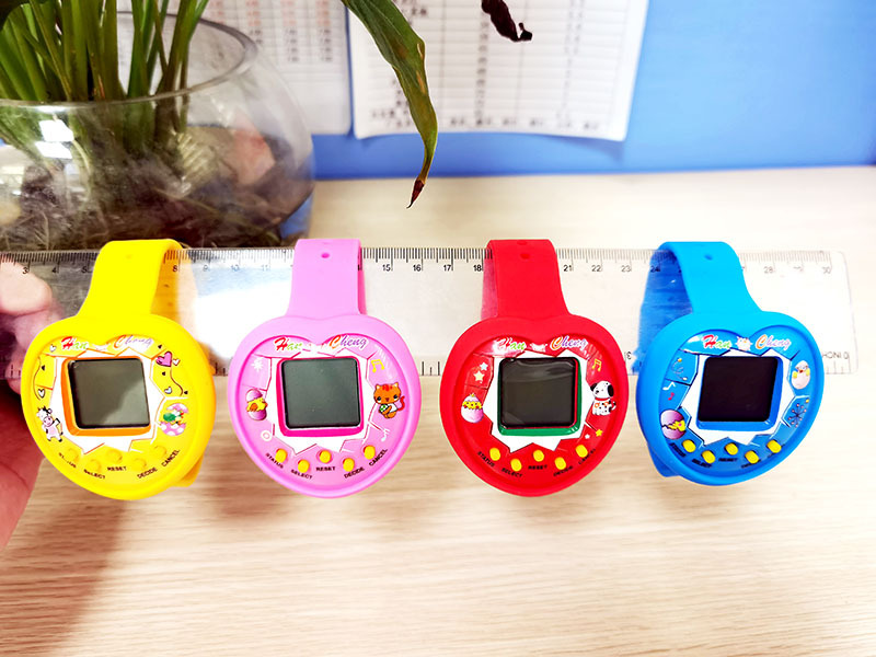 Color Mix Handheld Virtual Pet Game - 168 in 1 Electronic Keychain Toy with Battery