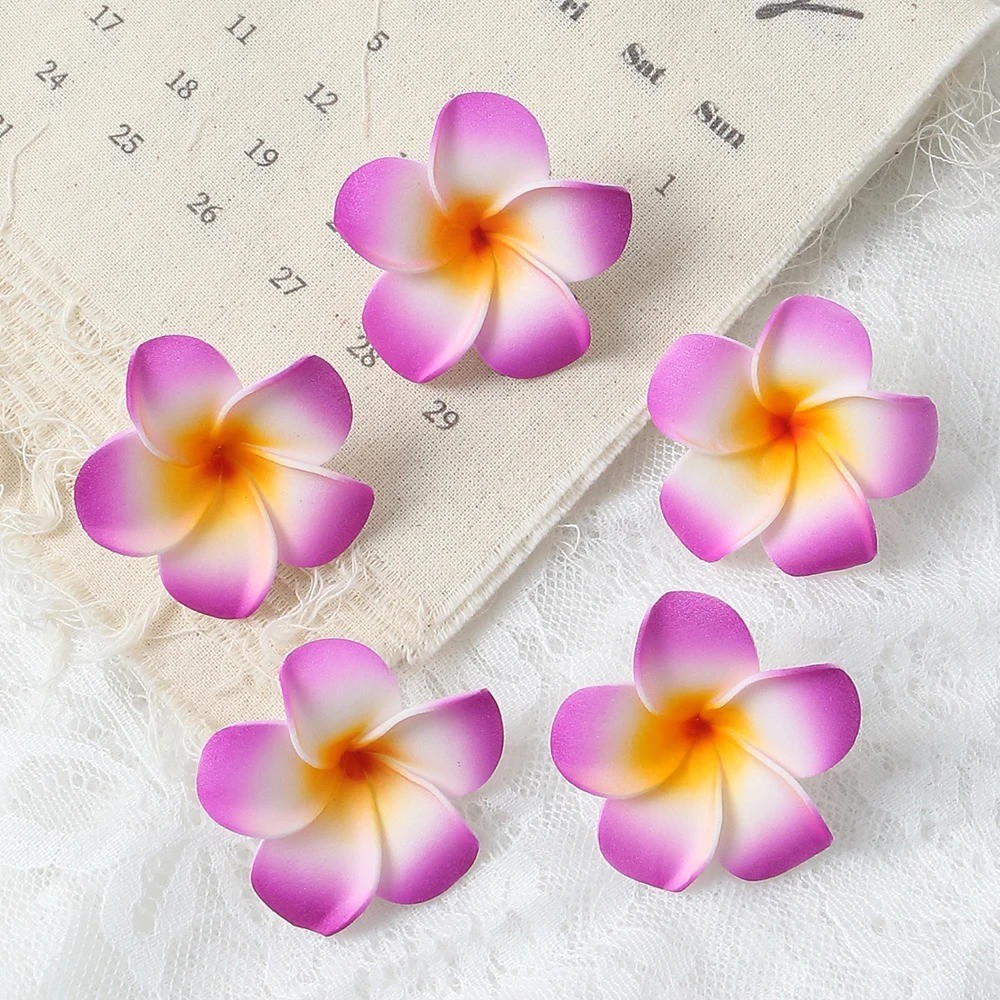 10Pcs Artificial Hawaii PE Foam Flowers  5cm DIY Flower Set