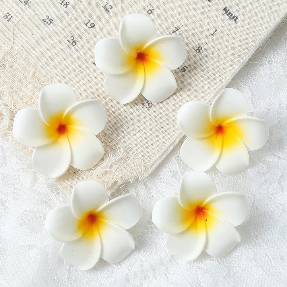 10Pcs Artificial Hawaii PE Foam Flowers  5cm DIY Flower Set