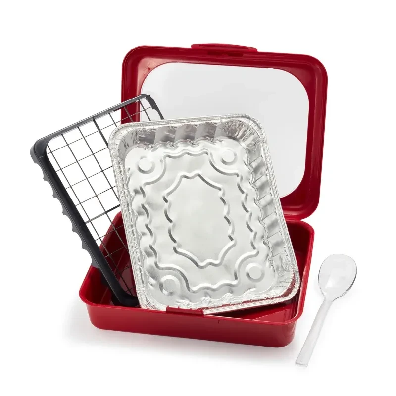 Portable casserole cutlery storage box