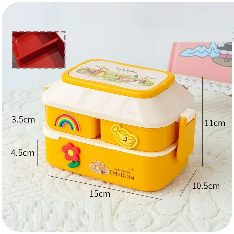 Cute Kids Bento Fruit Divided Picnic Box