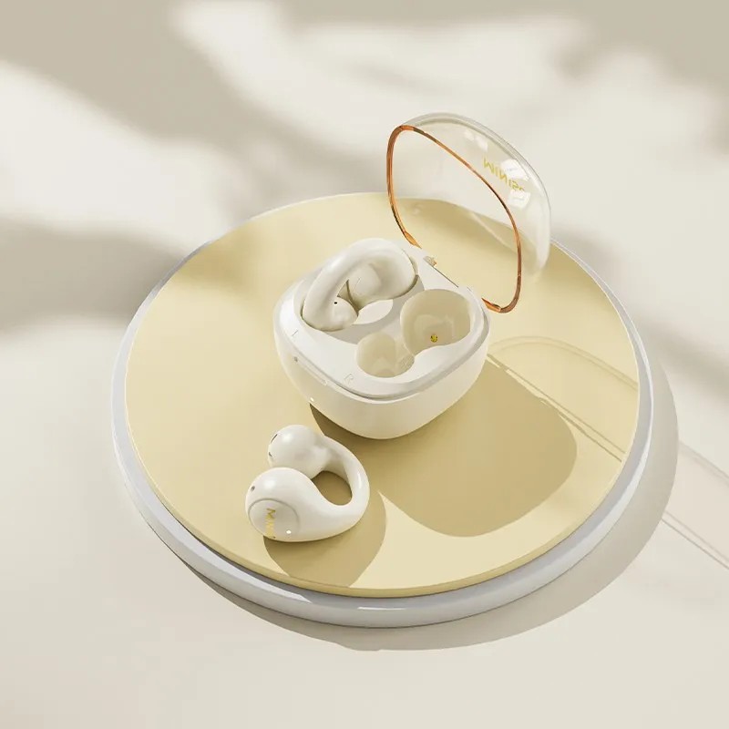 Original MINISO MCT09 Wireless Bluetooth V5.3 Earphones  Touch Control Ear Clip Music Earbuds, Sport Running Headset with Mic