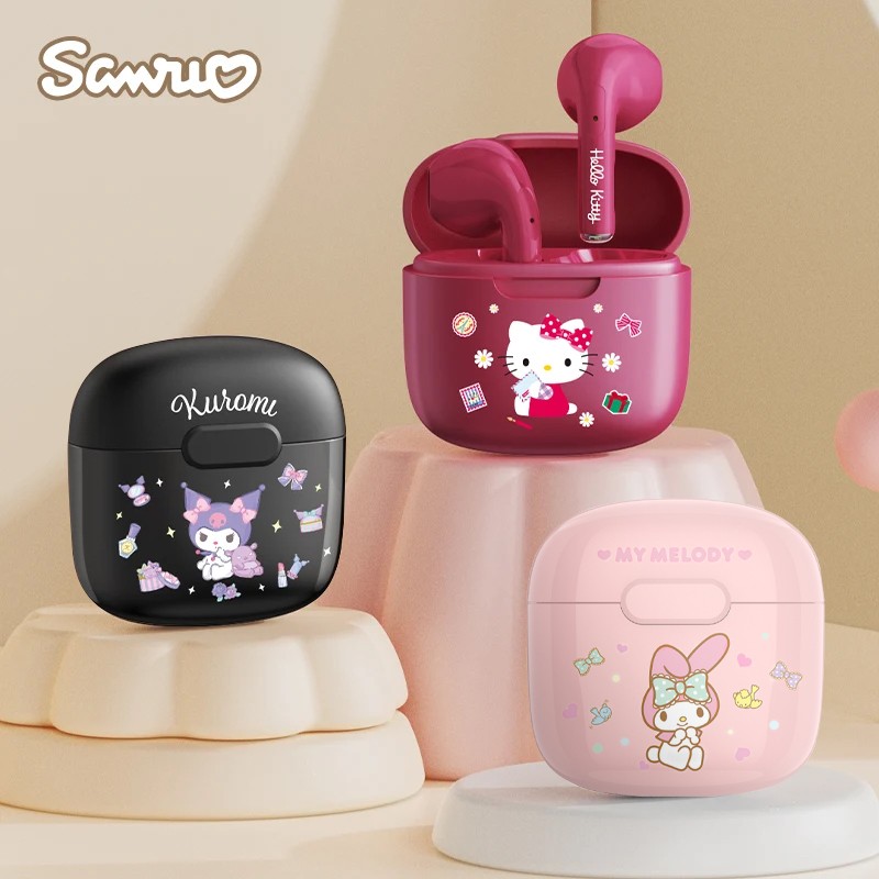 Miniso Sanrio BL22B Bluetooth 5.3 Wireless Earbuds Cute My Melody Earphones with HIFI Stereo Sound, Hello Kitty & Kuromi
