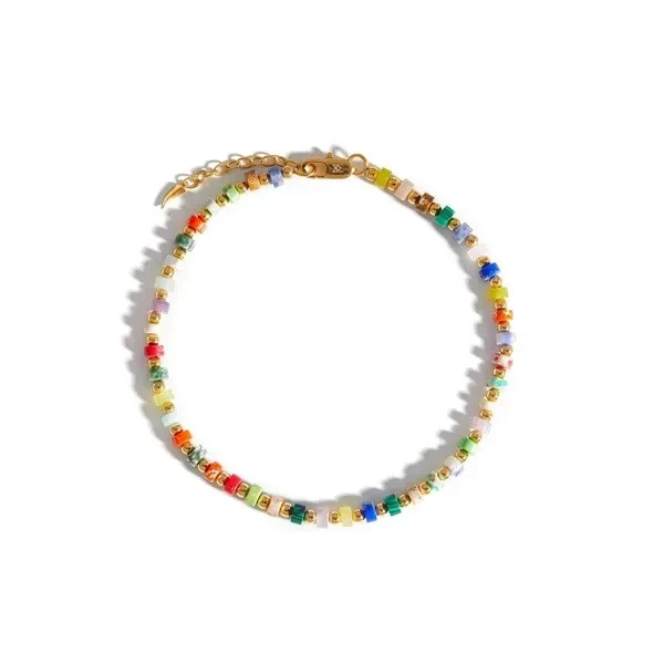 European And American Multi Gem Turquoise Shoushan Stone Necklace