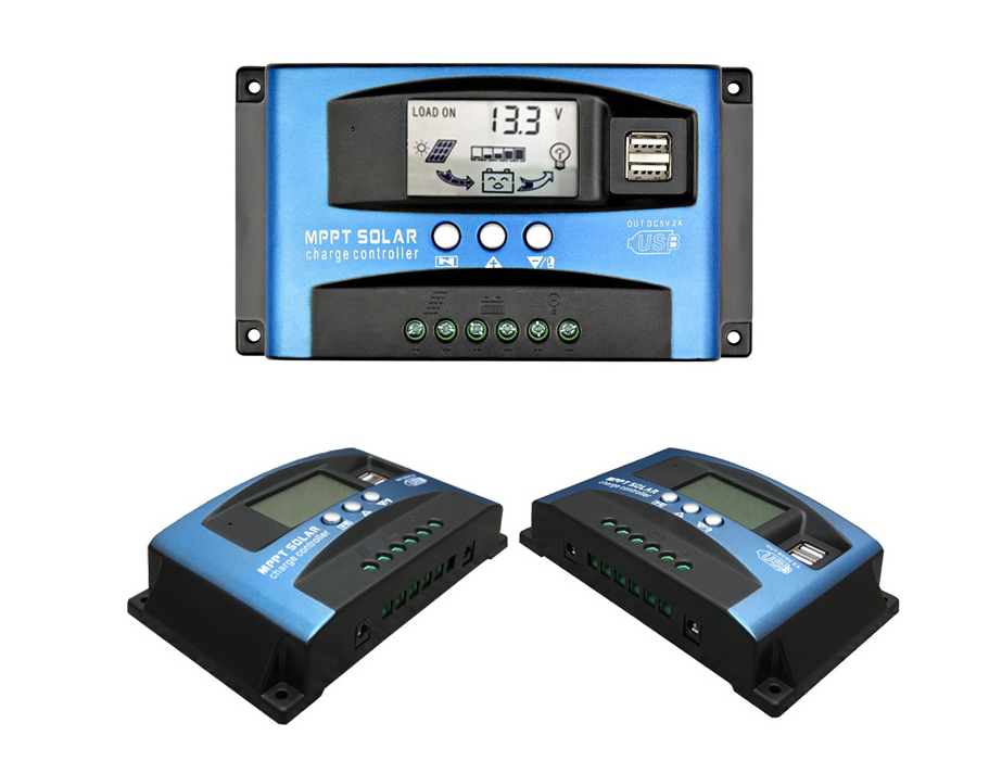 Power-Regulator Controller Load-Discharger PWM MPPT Solar 60A Auto 100A 24V 12V 30A Dual-Usb