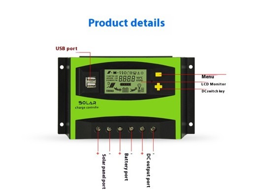 Solar Controller 12v24v20A-60A Photovoltaic Panel Controller
