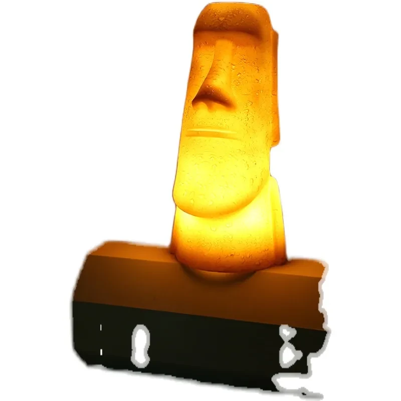 Easter Island Stone Statue Stone Human Head Night Light