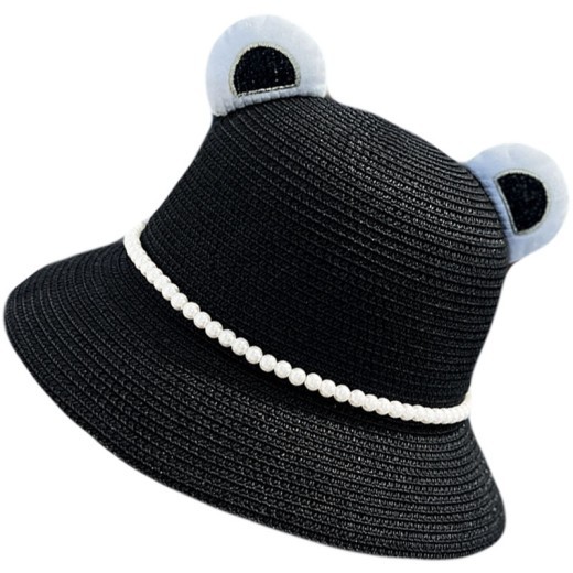 Little Bear Ears Fisherman Cute Simple Straw Hat