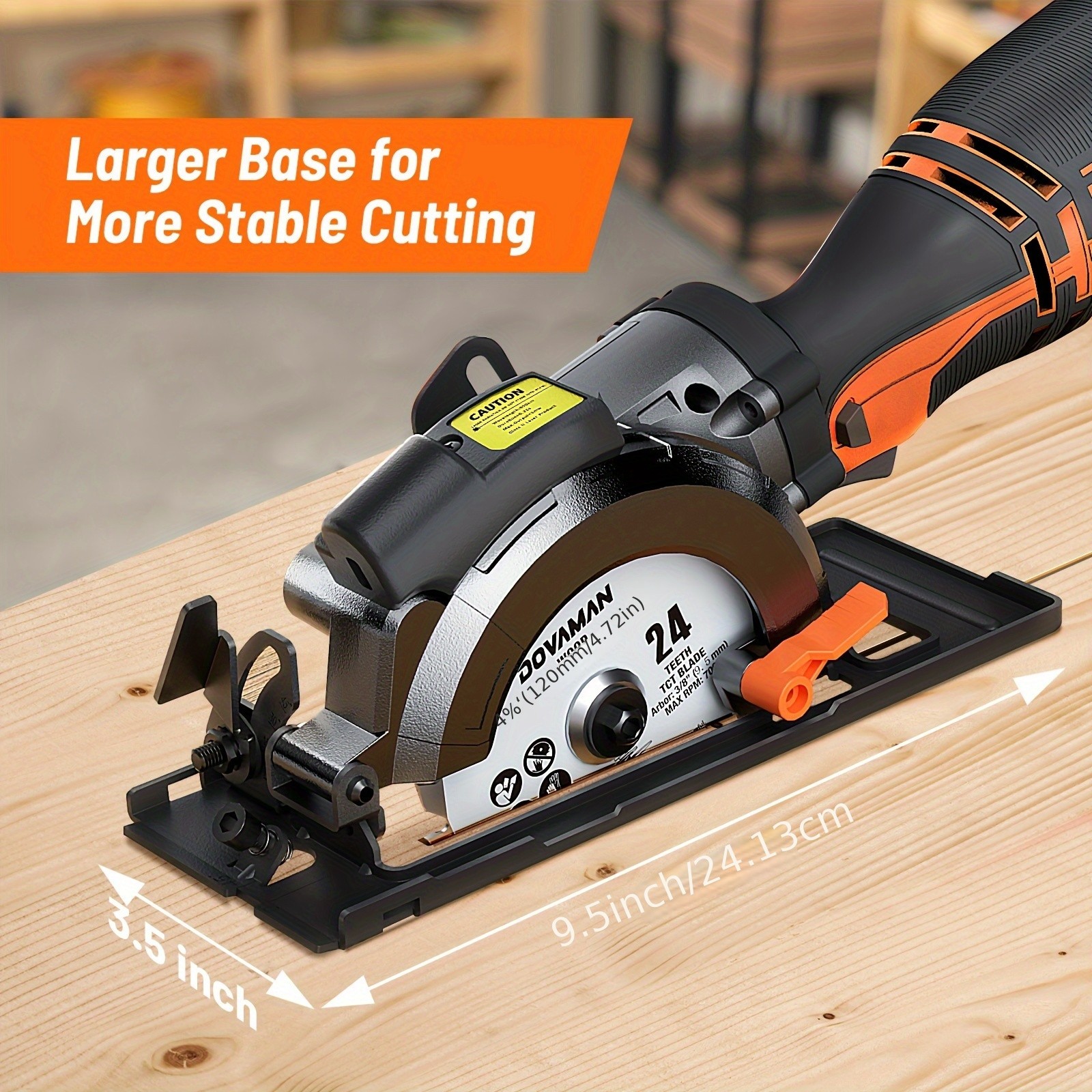 MCS01A Circular Saw, 5.8A 4-1/2" Circular Saw W/Laser, Metal Auxiliary Handle, 6 Saw Blades (4", 4"), Cutting Depth 1-11/16" (90), 1-3/8" (45), Ideal For Wood, Soft Metal, Plastic, Tile