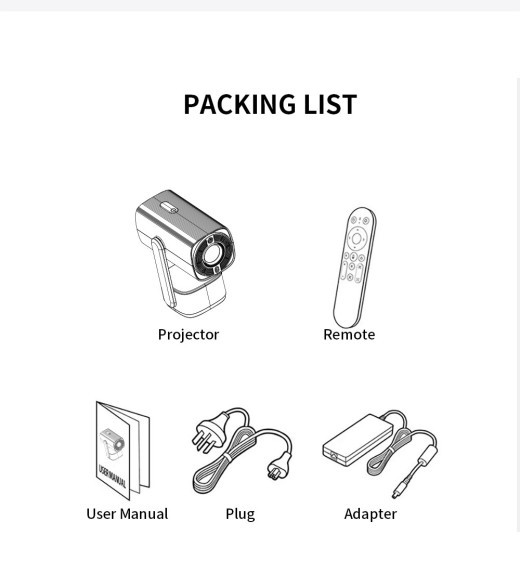 PTZ Projector 4K HD Bedroom And Household