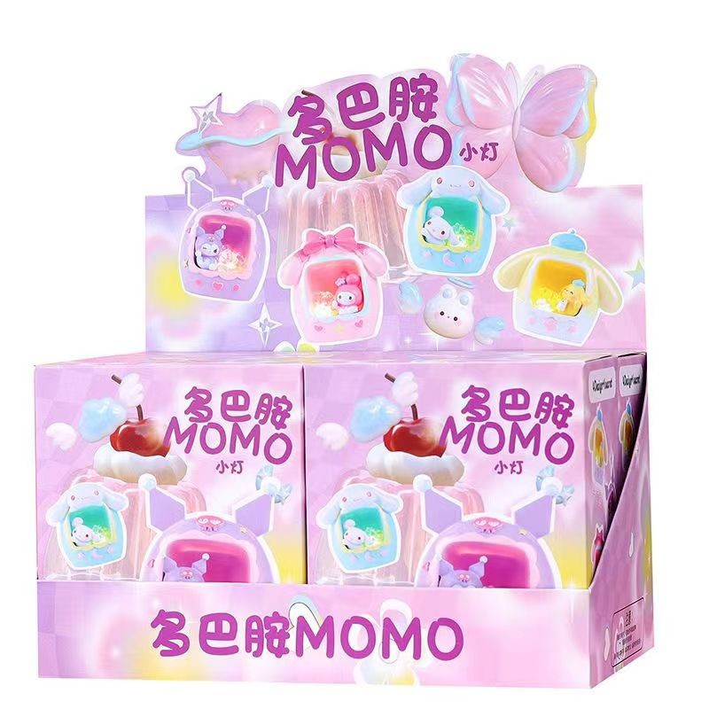 Original MINISO Kuromi Melody Cartoon Anime Moon Night Light  Blind Box Decor Ornaments Toys, Cute Girls Gift, Kids Birthday Gifts