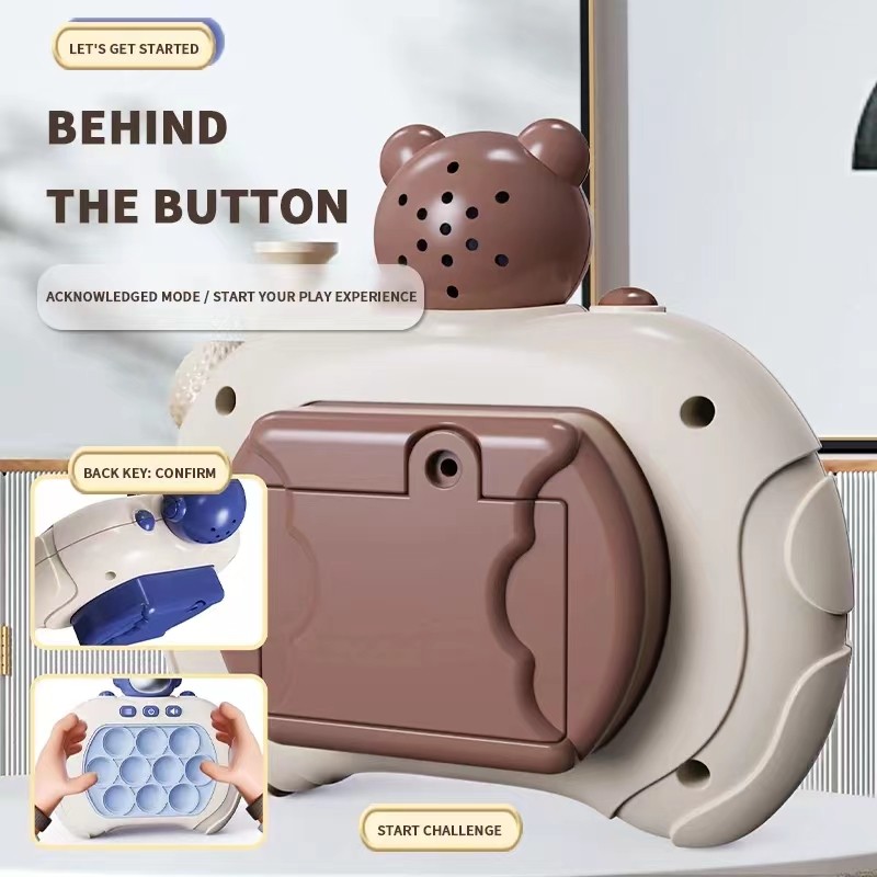 Quick Push Bubbles Game Machine  Kids Cartoon Fun Whac-A-Mole Squeezing Anti-Stress Sensory Bubble Pop Fidget Toy