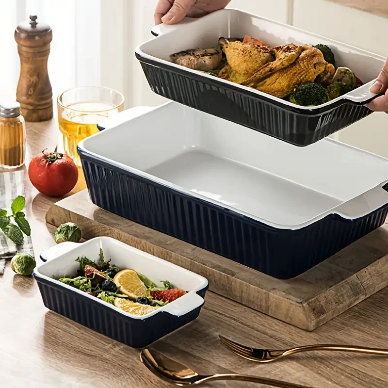 3pcs Ceramic Casserole Dish Set