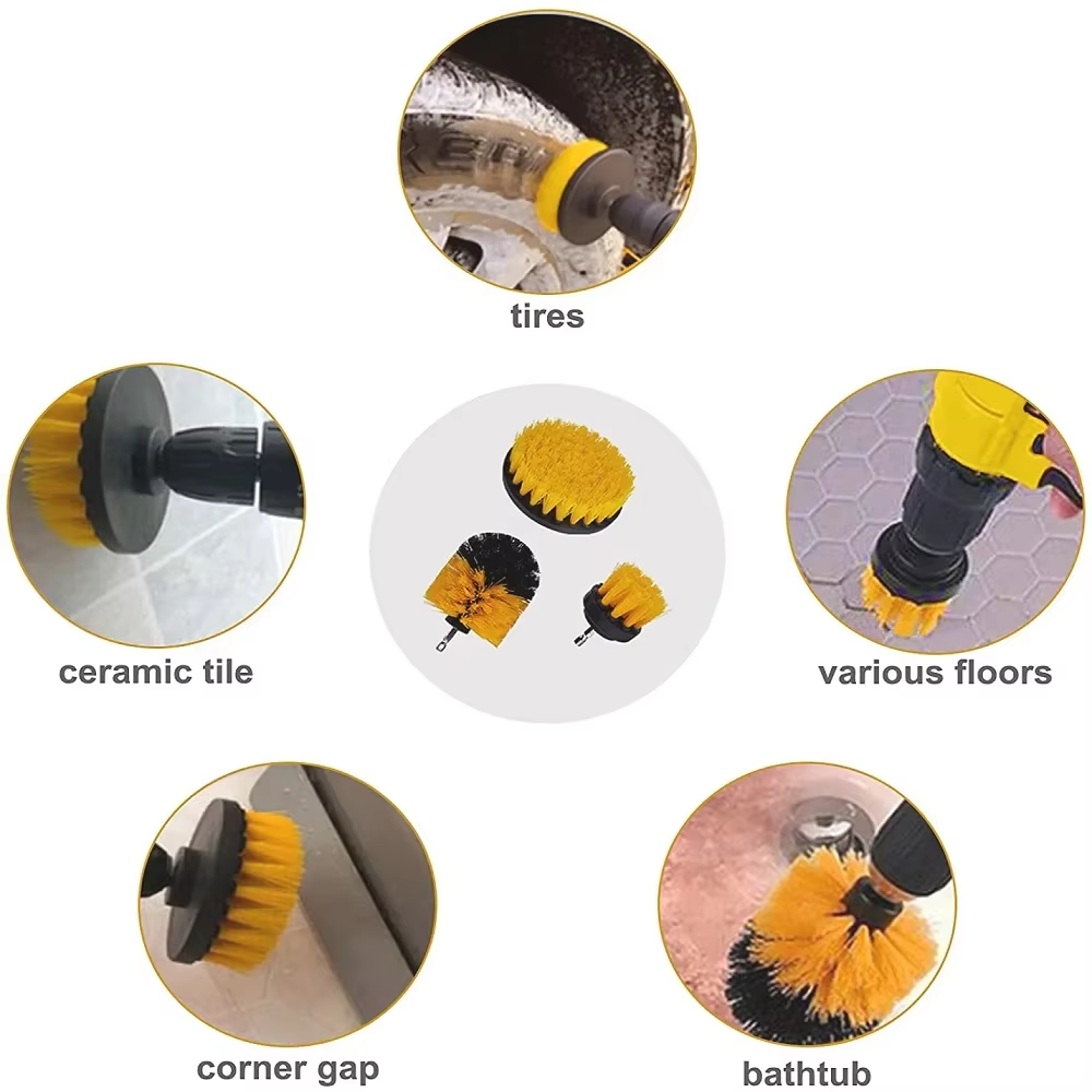 17PCS Car Detailing Cleaning Brushes Kit Brushes For Automotive Cleaning Auto Air Cleaning Electric Drill Brush Cars Dirt Dust Cleaning