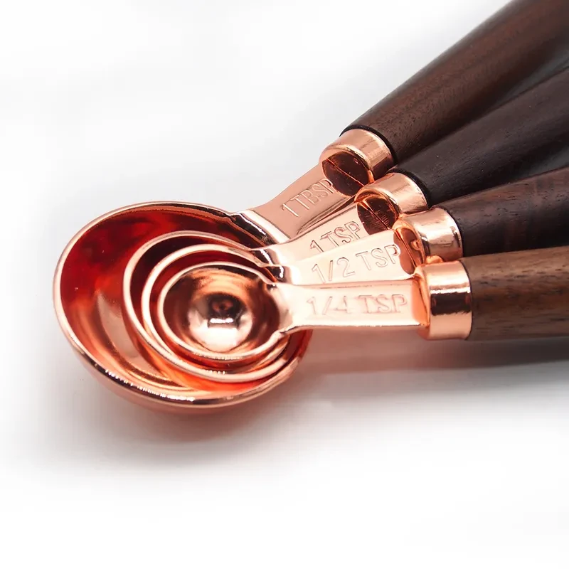 4-piece stainless steel rose gold coffee spoon