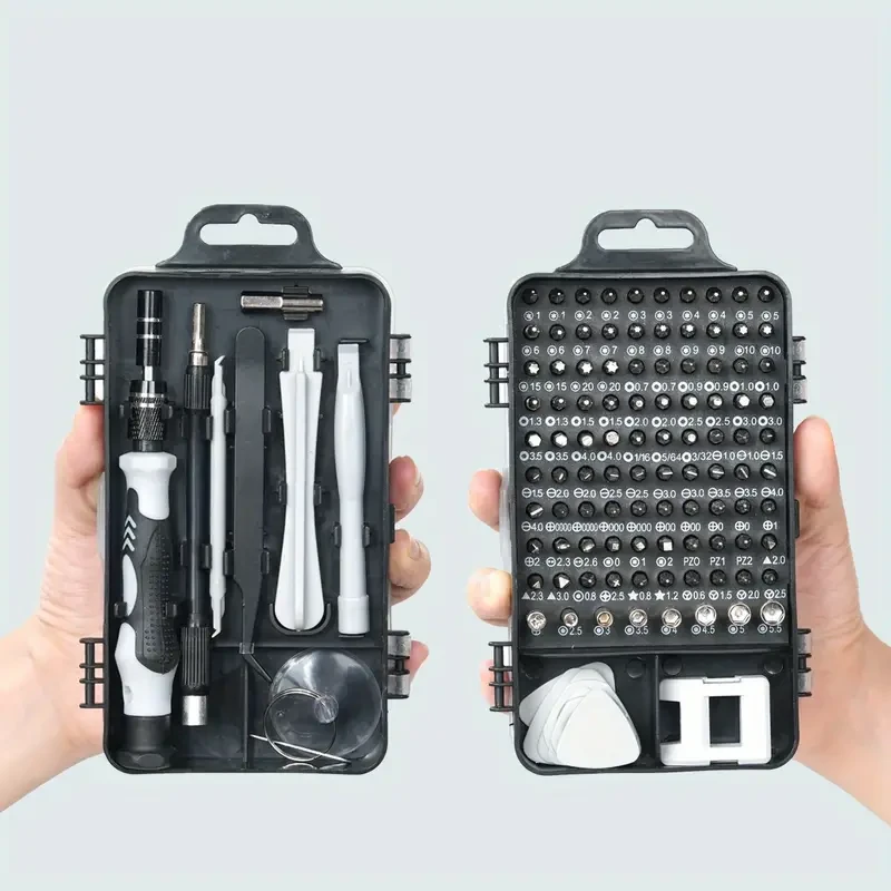 115in1 Chrome Vanadium Steel Precision Screwdriver Set - Multipurpose Repair Tools for Electronics, Cell Phones, Laptops, Cameras