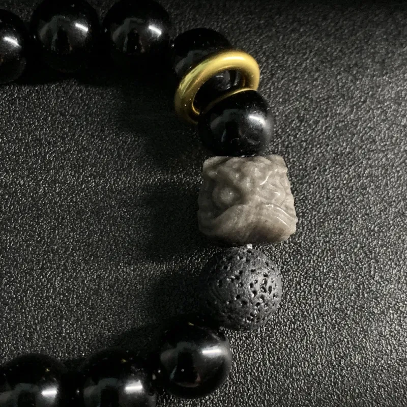 Silver Stone Xingshi Bracelet For Men And Women Retro