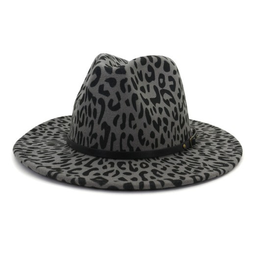Couple Hat Leopard Print Woolen Top Hat