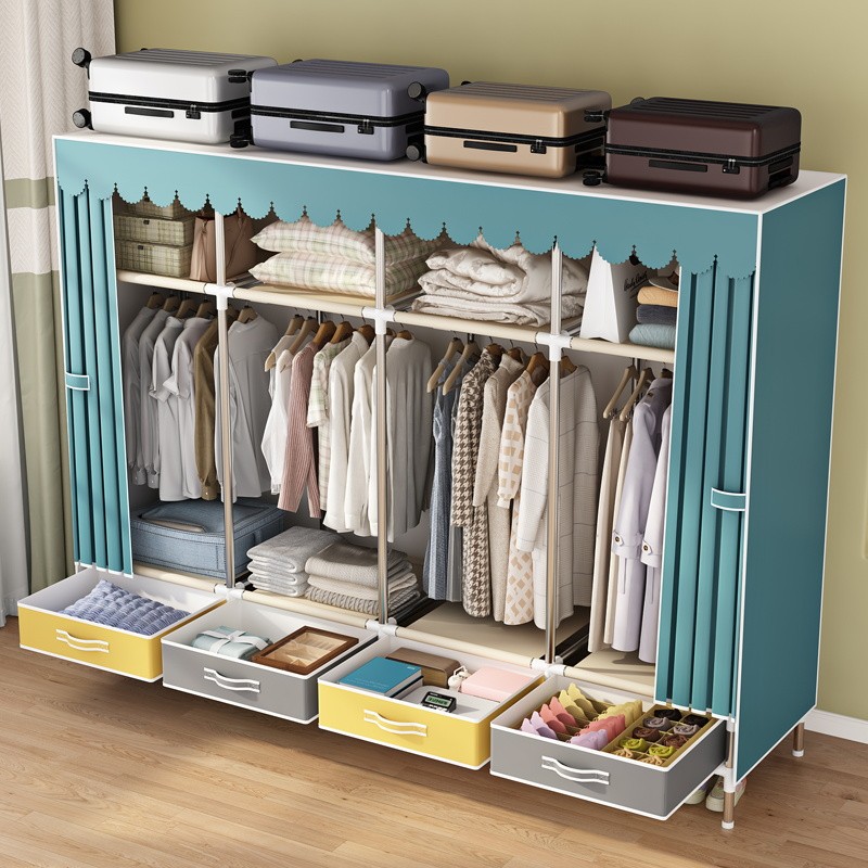 Simple Wardrobe with Sturdy & Durable Fabric Cabinet