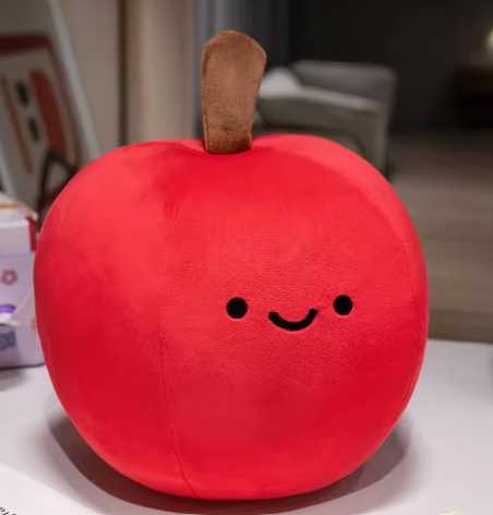 Squishy Fruit Plush Toy Stuffed Tomato Apple Pear Orange Persimmon Plush Pillow Soft Food Plush Peluche Kids Birthday Gift