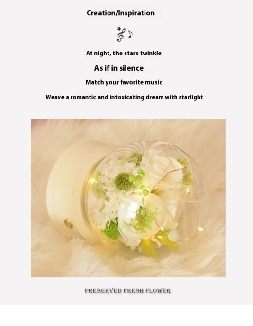 Teacher's Day Gift Simple Preserved Fresh Flower Bluetooth Speaker