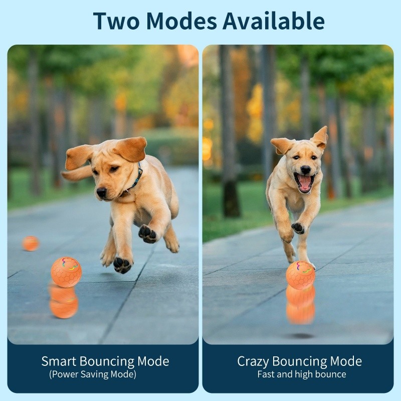 Smart Interactive Dog Ball Toy - Rechargeable Automatic Rolling Ball with Motion Activation and Remote Control