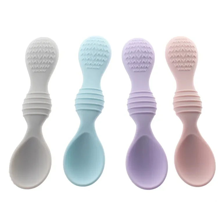 Multicolor All Silicone Soft Spoons For Infants And Children