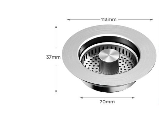 3-in-1 Stainless Steel Sink Drain Strainer