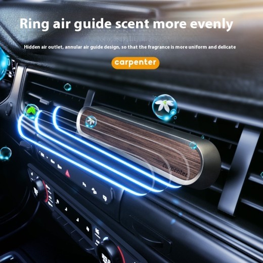 Car Aromatherapy Walnut Alloy Air Outlet Decoration