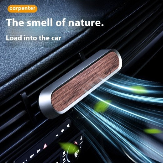 Car Aromatherapy Walnut Alloy Air Outlet Decoration