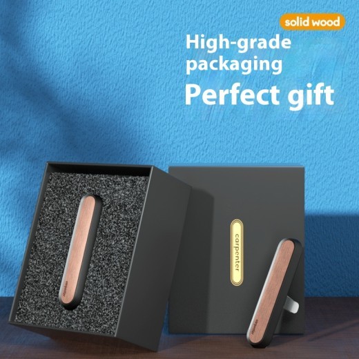 Car Aromatherapy Walnut Alloy Air Outlet Decoration