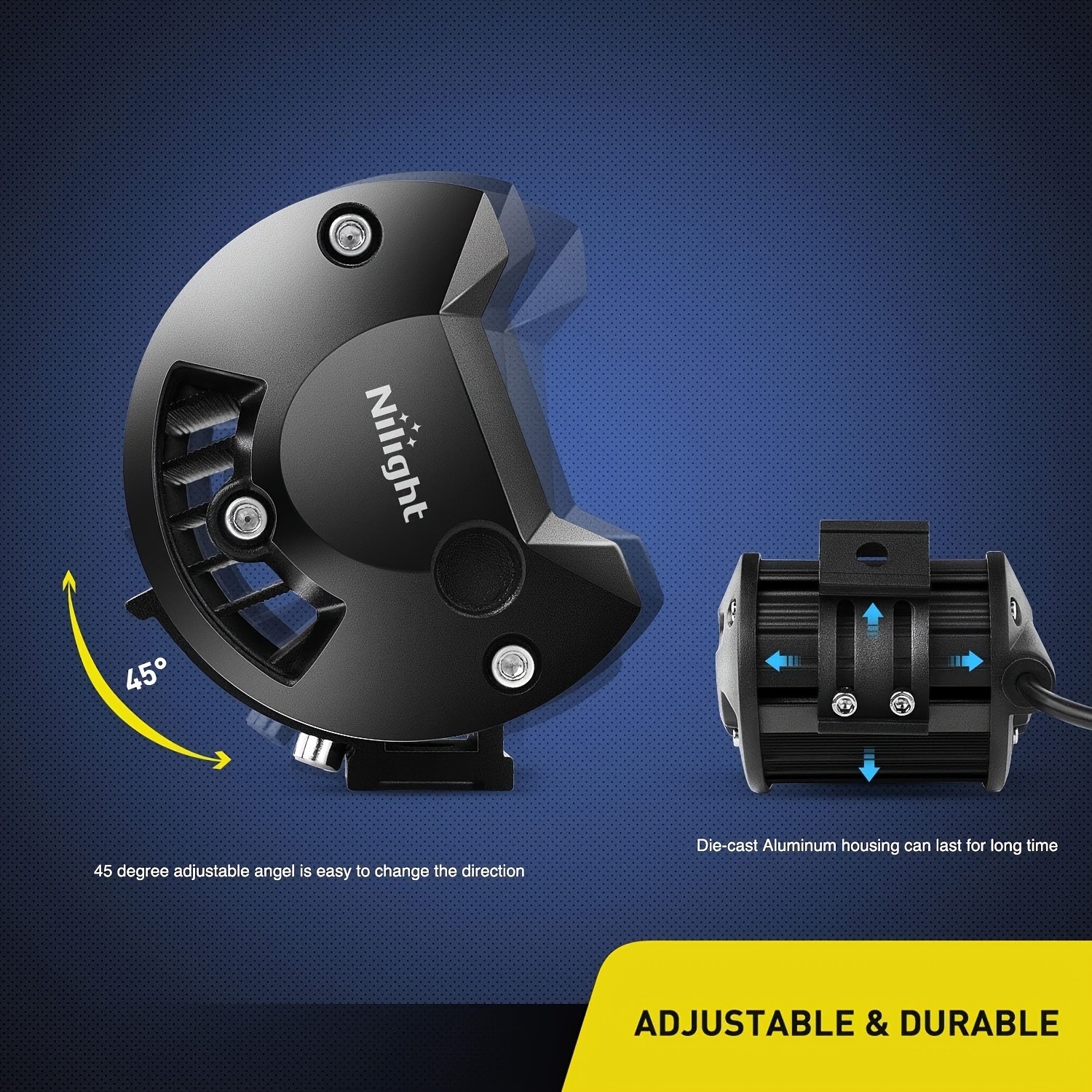 2PCS 18W Nilight TZ-109 High-Intensity LED Light Bar