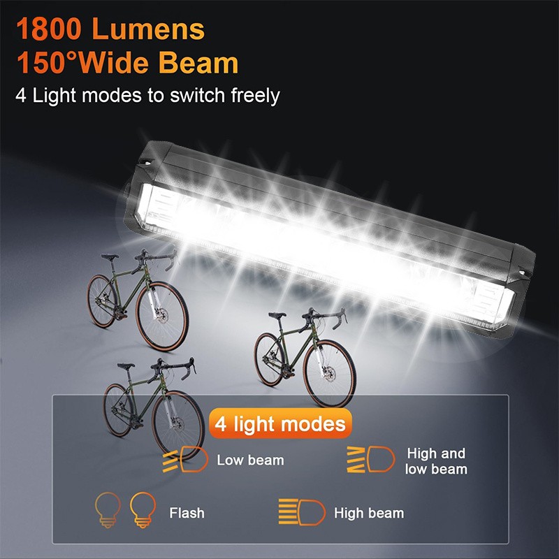 Super Bright LED Bike Light, 4 Lighting Modes, USB Rechargeable Bicycle Front Light, Waterproof Bike Light, Daytime Running Light, Off-Road Cycling Commuting