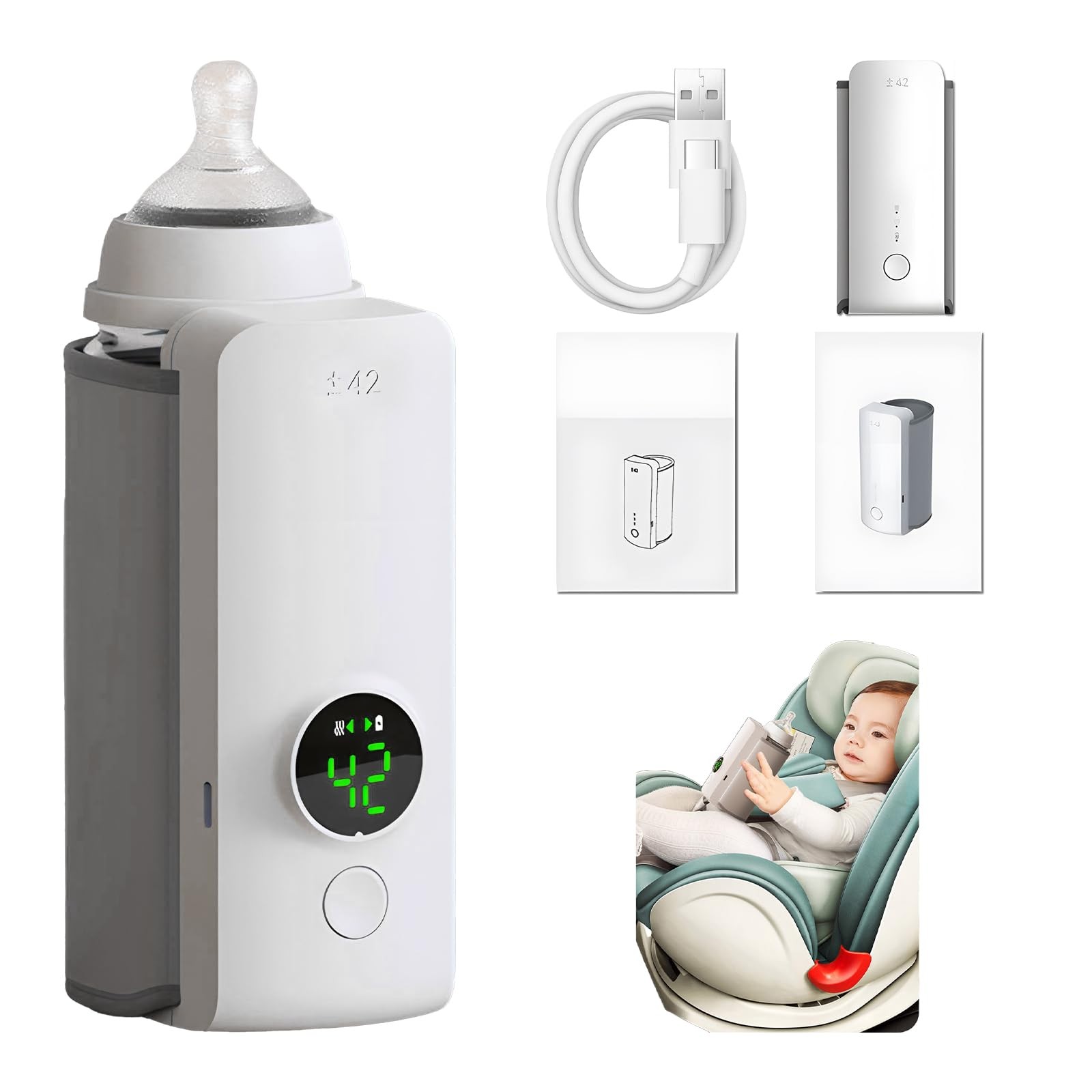 Best Portable Wireless Rechargeable Baby Bottle Warmer  USB Charging & Heating Bag in NZ