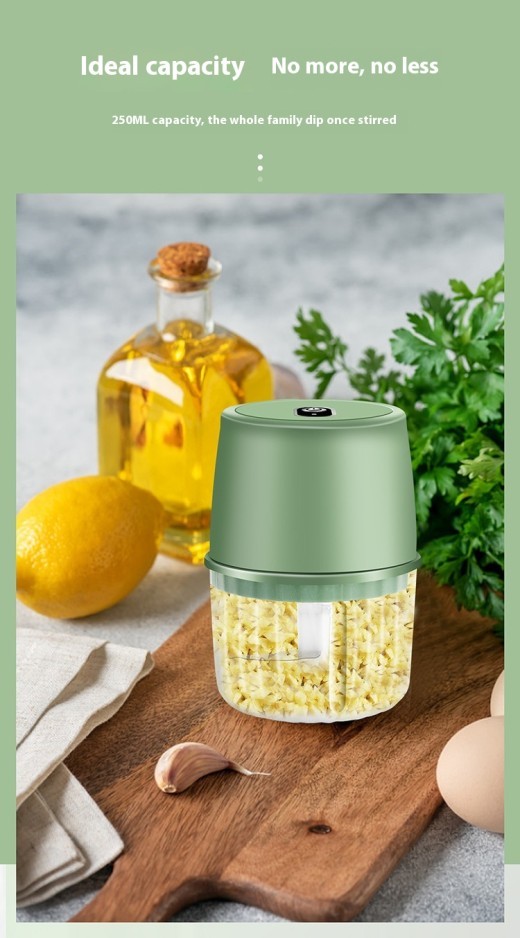 USB Rechargeable Electric Garlic Press Portable Wireless Food Chopper Mini Complementary Food Mixer Kitchen Gadgets