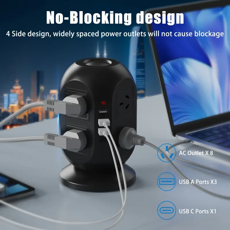 8-way Vertical Power Strip