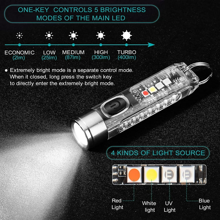 Rechargeable Mini Powerful Keychain Flashlight