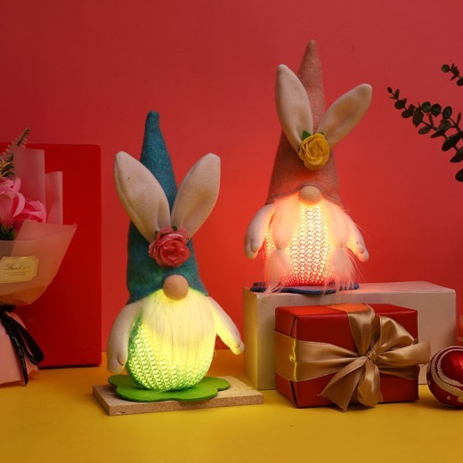 Easter Decorations Light Bunny Doll Window Home Decoration Ornaments